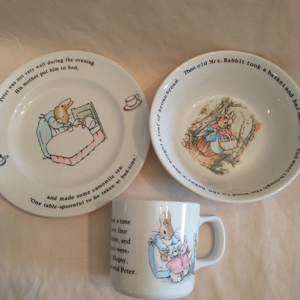 Wedgewood Peter Rabbit Child's Dish Set